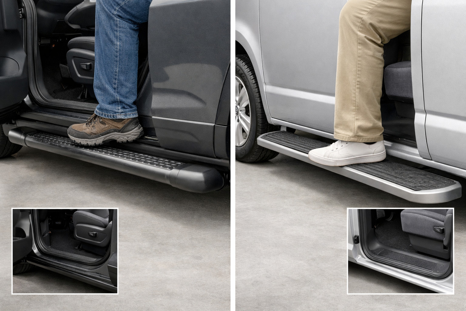 Pedane laterali per SUV o van: differenze di comodità