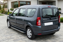 Renault Logan MCV 2005-2013 Pedane Laterali BlackLine (2 pz, Alluminio) foto 1