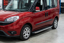 Fiat Doblo II 2010-2022 Pedane Laterali BlackLine (2 pz, Alluminio) foto 1