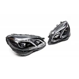 Fari anteriori (2 pz, restyling, senza centraline, per auto con ottiche alogene di serie) Mercedes E-class W212 2009-2016 foto 3
