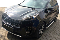 Kia Sportage 2010-2015 Pedane Laterali BlackLine (2 pz, Alluminio) foto 1