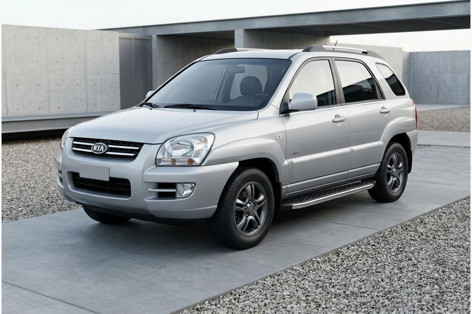 Kia Sportage 2004-2010 Pedane Laterali BlackLine (2 pz, Alluminio) Image