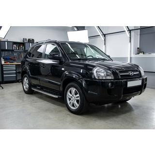 Pedane Laterali BlackLine (2 pz, Alluminio) Hyundai Tucson JM 2004- foto 1