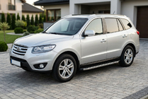 Hyundai Santa Fe 2 2006-2012 Pedane Laterali BlackLine (2 pz, Alluminio) foto 1