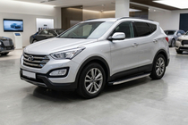 Hyundai Santa Fe 3 2012-2018 Pedane Laterali BlackLine (2 pz, Alluminio) foto 1