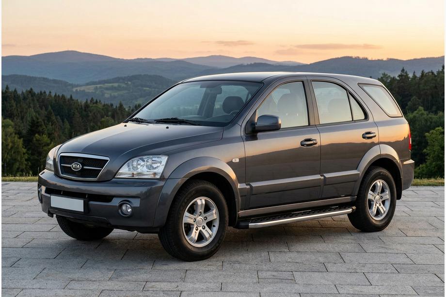 Kia Sorento I BL 2002-2009 Pedane Laterali BlackLine (2 pz, Alluminio) Image