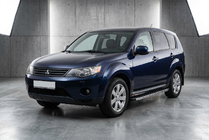 Mitsubishi Outlander 2006-2012 Pedane Laterali BlackLine (2 pz, Alluminio) foto 1