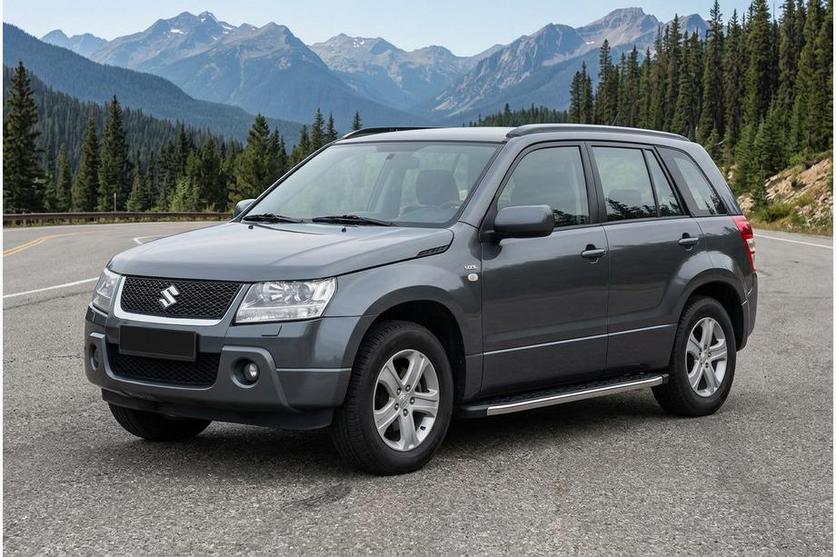 Suzuki Grand Vitara 2005-2017 Pedane Laterali BlackLine (2 pz, Alluminio) Image