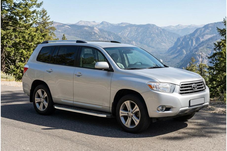 Toyota Highlander 2008-2013 Pedane Laterali BlackLine (2 pz, Alluminio) Image