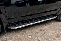 Volkswagen Amarok 2010-2022 Pedane Laterali BlackLine (2 pz, Alluminio) foto 1