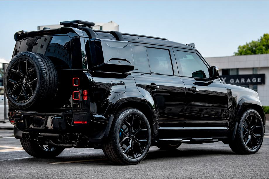 Land Rover Defender 2019- Paraspruzzi Type-A (nero lucido, 4 pz) Image