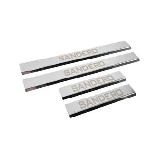 Battitacco Carmos V3 (4 pz, Acciaio inox) Dacia Sandero 2007-2013 foto 3