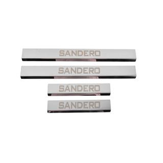 Battitacco Carmos V3 (4 pz, Acciaio inox) Renault Sandero 2007-2013 foto 1