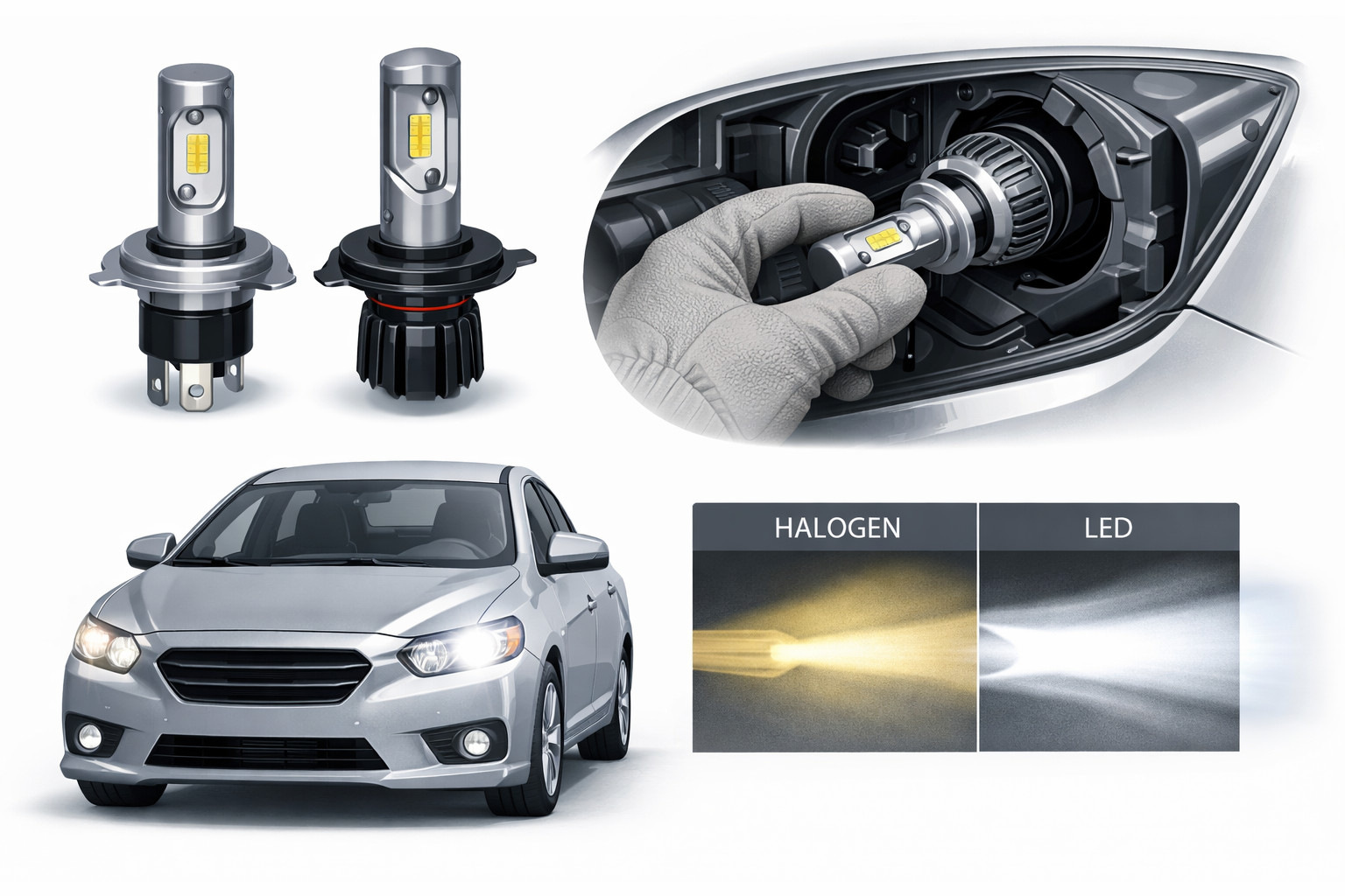 Come scegliere le lampadine LED auto: attacco e luminosità