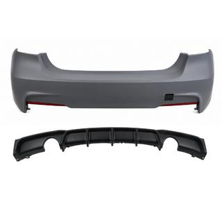 Paraurti posteriore con diffusore per scarico singolo su entrambi i lati M-Sport (per F30) BMW 3 Series F30/F31 2012-2019