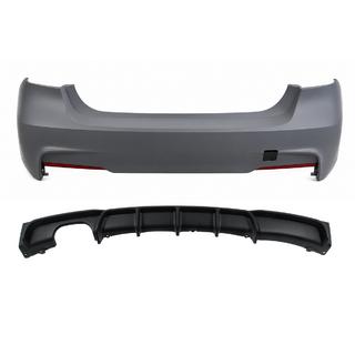 Paraurti posteriore con diffusore per doppio scarico su un solo lato M-Sport (per F30) BMW 3 Series F30/F31 2012-2019