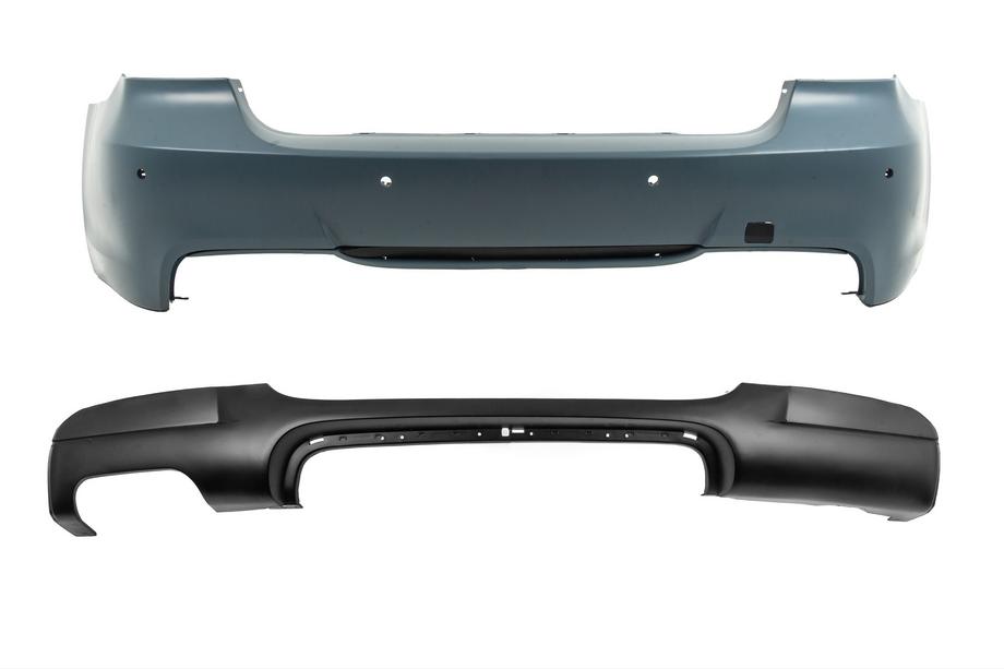 BMW 3 Series E90/E91 2005-2011 Paraurti posteriore con diffusore per doppio scarico su un lato M-Sport (per E90 2008-2011) Image