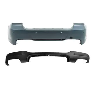 Paraurti posteriore con diffusore per doppio scarico sdoppiato su entrambi i lati M-Sport (per E90 2008-2011)