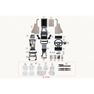 Kit upgrade interni (modanature cruscotto) per Lexus GX460 2023 Style Toyota Land Cruiser Prado 120 2002-2009 foto 4