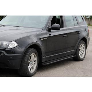 Pedane laterali KB001 Black (acciaio inox) BMW X3 E83 2003-2010 foto 1