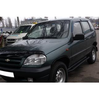 Pedane laterali Premium Black (2 pz., acciaio inox) Chevrolet Niva 1998-2020 foto 1