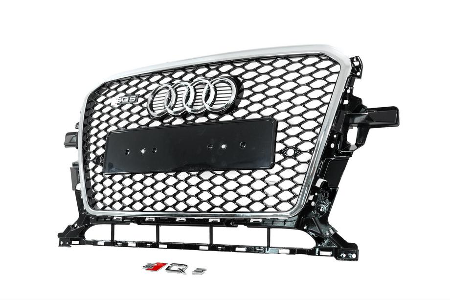 Audi Q5 2008-2017 Griglia anteriore RSQ-Style (2012-2017, nera con finiture cromate) Foto 2