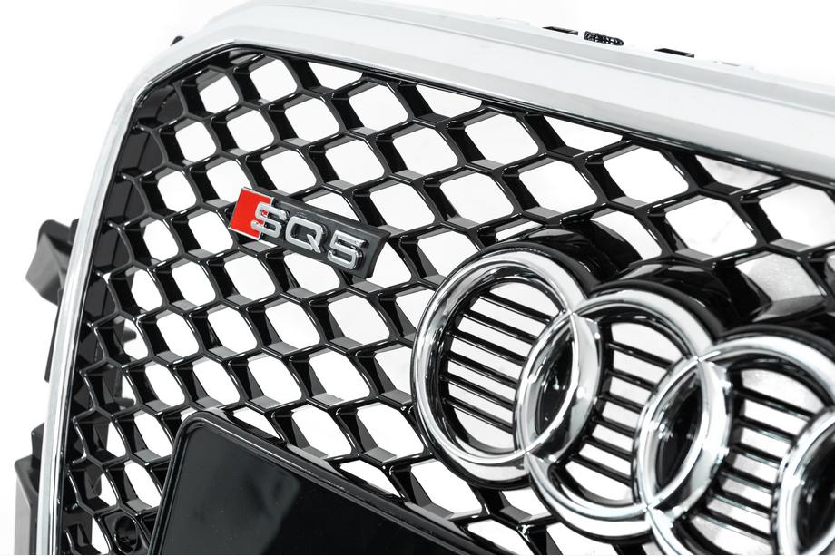 Audi Q5 2008-2017 Griglia anteriore RSQ-Style (2012-2017, nera con finiture cromate) Foto 5