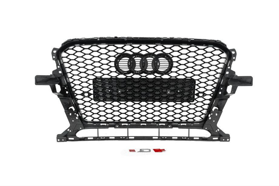 Audi Q5 2008-2017 Griglia anteriore RSQ-Style (2012-2017, nera con finiture cromate) Foto 6