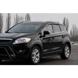 Pedane laterali Premium (2 pz, acciaio inox) Black Ford Kuga 2008-2013 foto 2
