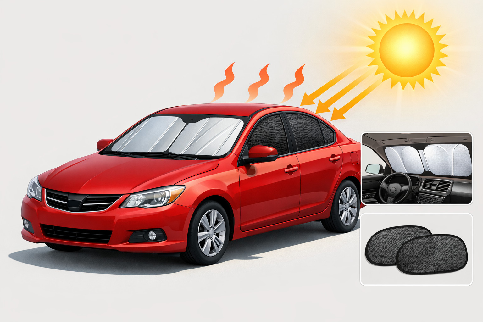 Come scegliere le tendine parasole se l’auto resta spesso al sole diretto