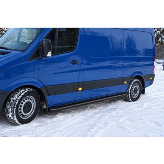 Pedane laterali Premium Black (2 pz., acciaio inox) Volkswagen Crafter 2006-2016 foto 1