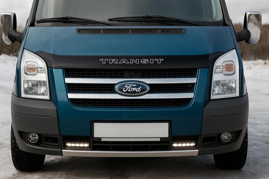 Ford Transit 2000–2014 Cover griglia cromate (2 pz, acciaio inox) OmsaLine - Acciaio Inox Italiano Image