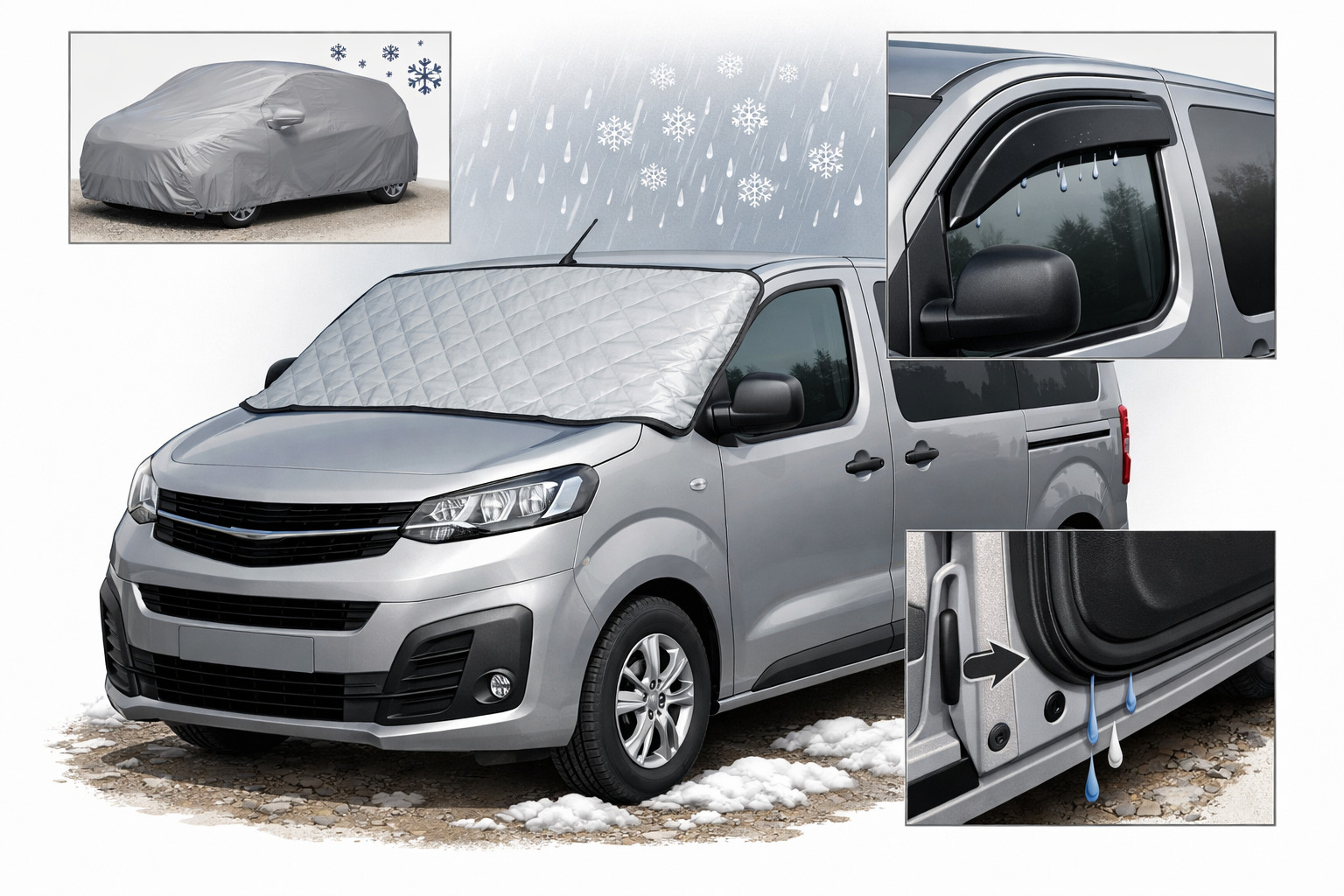 Come proteggere Opel Vivaro 2019+ da polvere, neve e pioggia in parcheggio all’aperto