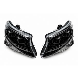 Fari anteriori 2025 Design LED Black (per Vito, 2 pz) Mercedes Vito/V-class W447 2014-