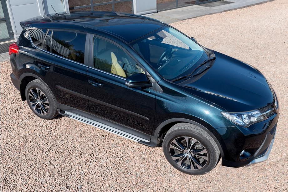 Toyota Rav 4 2013-2018 Pedane laterali OEM V4 Silver (2016-2018, 2 pz, alluminio) Foto 2