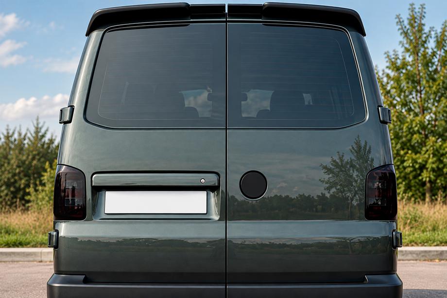 Volkswagen T5 Multivan 2003–2010 Spoiler DPT (porte a battente, nero lucido) Image