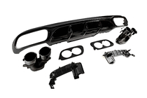 Mercedes E-class W213 2016-2023 Diffusore posteriore con terminali di scarico E53-Design Black (per Base) foto 3