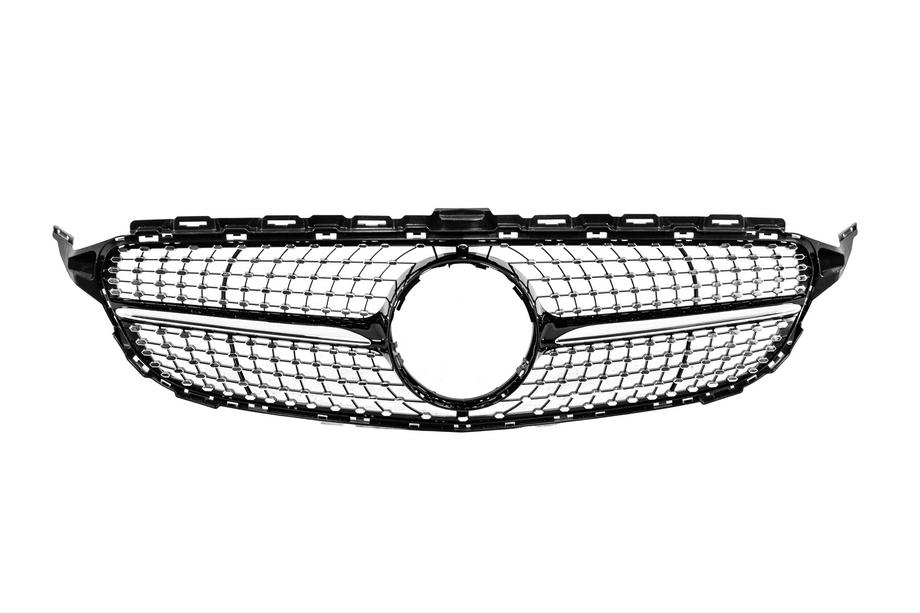 Mercedes C-class W205 2014-2021 Griglia anteriore Diamond Black (per Avantgarde/AMG-Line/C43 AMG) 2014-2021, senza telecamera Foto 1