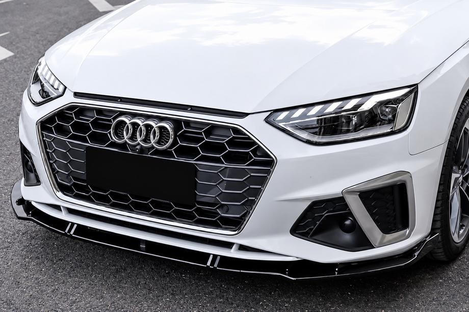 Audi A4 B9 2015-2024 Lama spoiler paraurti anteriore (per S-Line 2019-2024, ABS) Foto 1