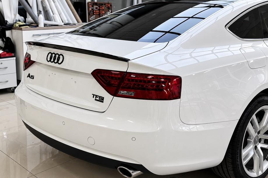 Audi A5 2007-2015 Spoiler S-Style (per Sportback, nero lucido) Foto 2
