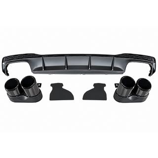 Diffusore paraurti posteriore con terminali di scarico (per S-Line 2018-2022, ABS) Audi A7 2018-