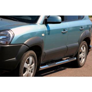 Barre Laterali BB002 (2 pz, Acciaio Inox) Hyundai Tucson JM 2004- foto 2