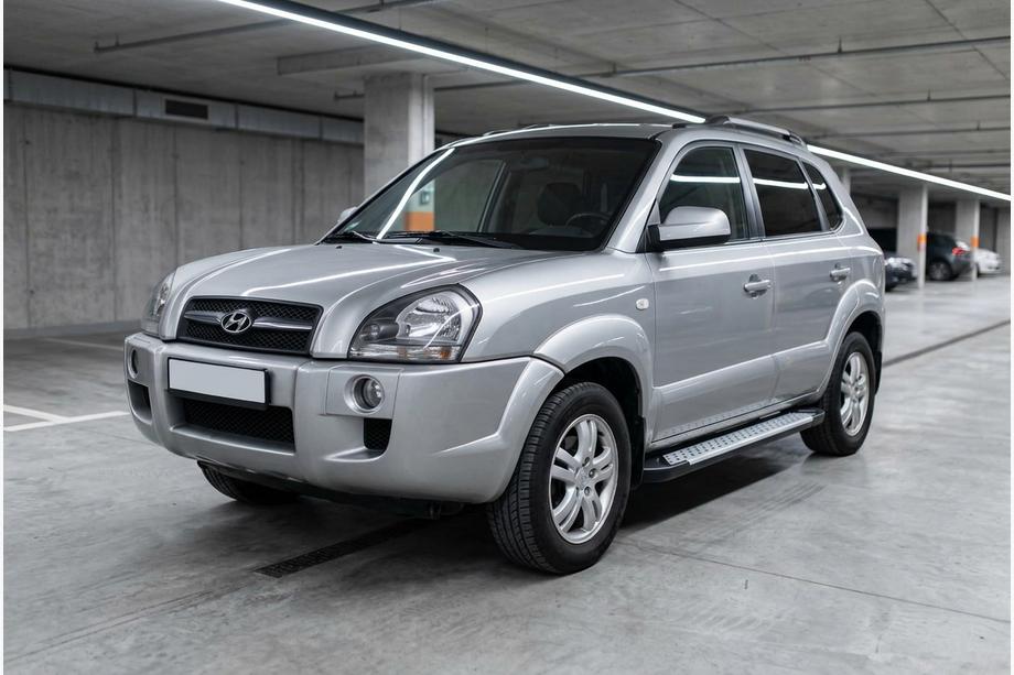 Hyundai Tucson JM 2004- Pedane Laterali Allmond Grey (2 pz, Alluminio) Image