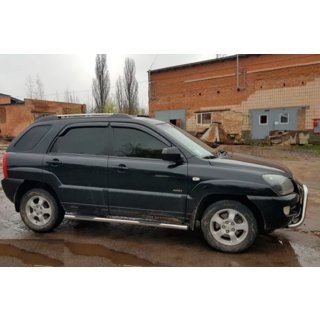 Tubi Laterali (2 pz, Acciaio Inox) Kia Sportage 2004-2010 foto 2