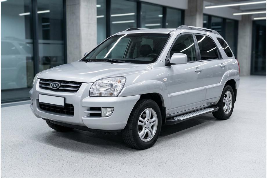Kia Sportage 2004-2010 Pedane Laterali Allmond Grey (2 pz, Alluminio) Foto 1