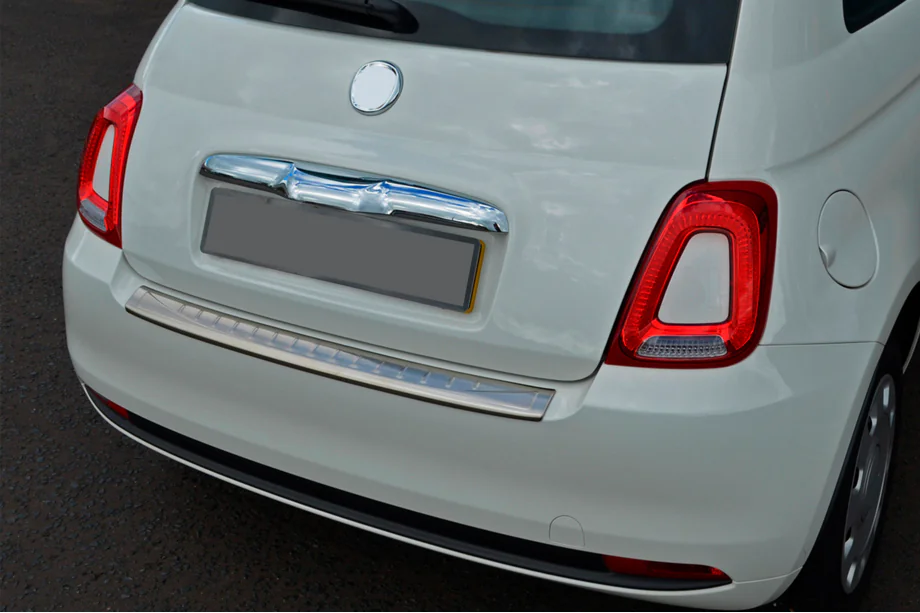 Fiat 500/500L 2013-2022 Protezione paraurti posteriore 3D/Cabrio (OmsaLine, acciaio inox) Image