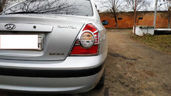 Hyundai Elantra (XD) 2000-2011 Coperture Cromate Fanali Posteriori (2 pz, plastica) foto 5