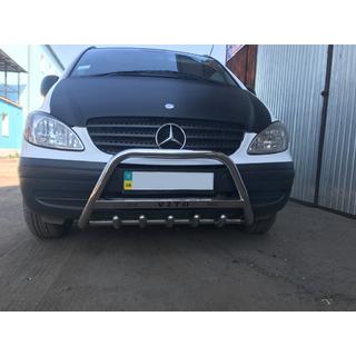 Protezione Anteriore 60mm Acciaio Inox Mercedes Vito W639 2004-2014 foto 2