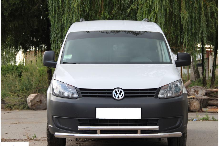 Volkswagen Caddy 2010-2015 Bull bar anteriore doppio 60/42 mm (inox) Foto 1