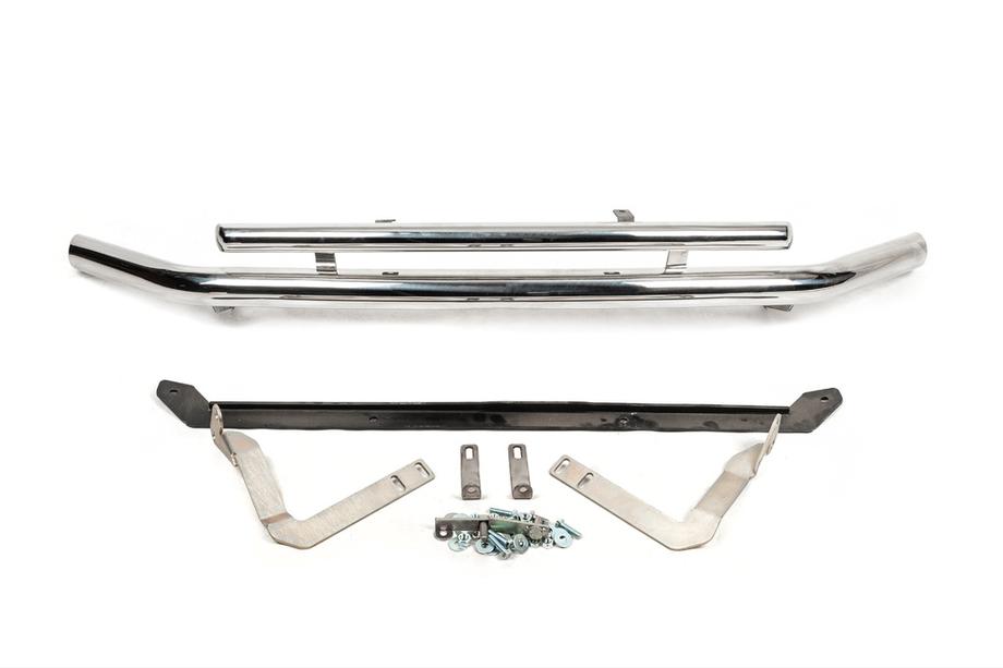 Volkswagen Caddy 2010-2015 Bull bar anteriore doppio 60/42 mm (inox) Foto 2